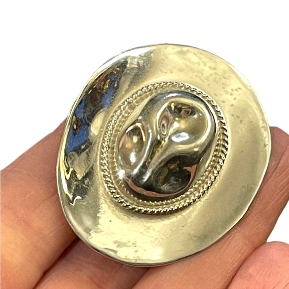 Sterling Mexico TS 77 Cowboy Hat Southwestern Brooch Pin - Picture 4 of 11